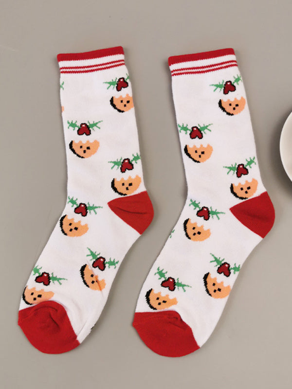 Women's Christmas Print Knit Socks