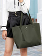 Tassel Zip Bag Large Capacity Shoulder Tote Bag