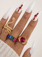 Popular jewelry ring jewelry snake-shaped love ins style five-piece ring female