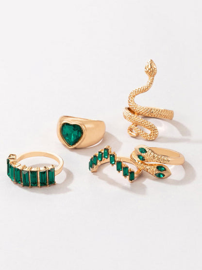 Popular jewelry ring jewelry snake-shaped love ins style five-piece ring female