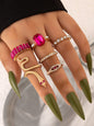 Popular jewelry ring jewelry snake-shaped love ins style five-piece ring female