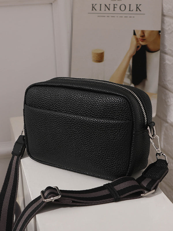 Solid color PU messenger bag women's small bag ladies shoulder bag small square bag