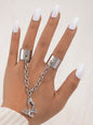 Exaggerated Personality Ring Chain Temperament Fashionable Ring Jewelry