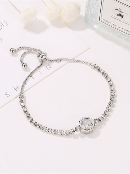 Fashion Rose Gold Heart Zircon Bracelet Simple Alloy Diamond Ladies Bracelet Bracelet