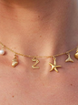 New Fashion Pearl Ocean Shell Letter Necklace