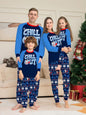 New letter snowflake print Christmas parent-child suit children's holiday long-sleeved home clothes