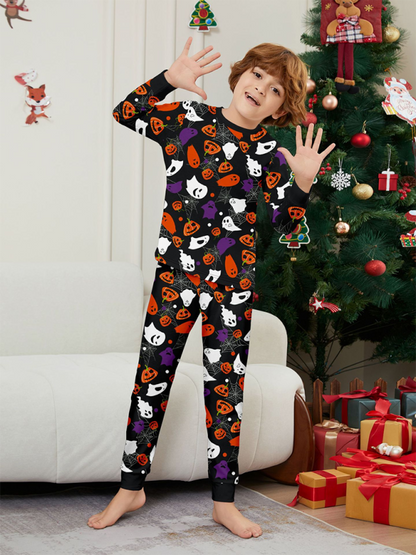 Halloween Bash Party Imp Pumpkin Wizard Printed Set Loungewear