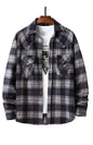 Men's Plaid Woven Leisure Lapel Shirt