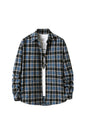 **Men's Casual Plaid Button-Down Shirt**