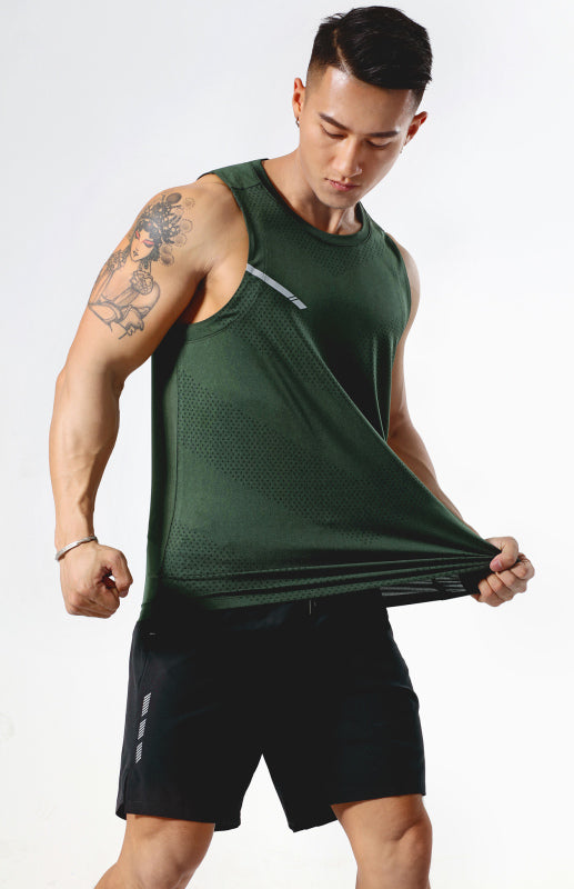 Men's casual loose sleeveless round neck vest