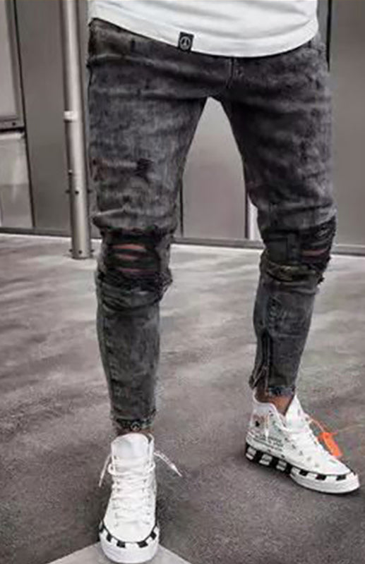 Men's Distressed Street Style Skinny Jeans