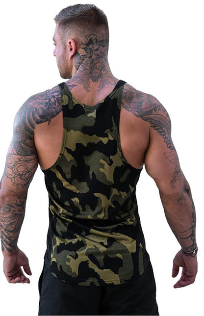 Men's Camouflage Print Breathable Quick Dry Sleeveless Tank Top