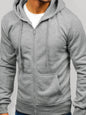 Men's Solid Color Basic Zipper Hoodie