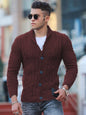 New Sweater Men's Knitted Cardigan Solid Color Slim Men's Jacket