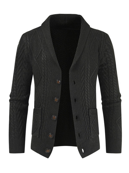 Men's Business Self Design Open Front Cardigan