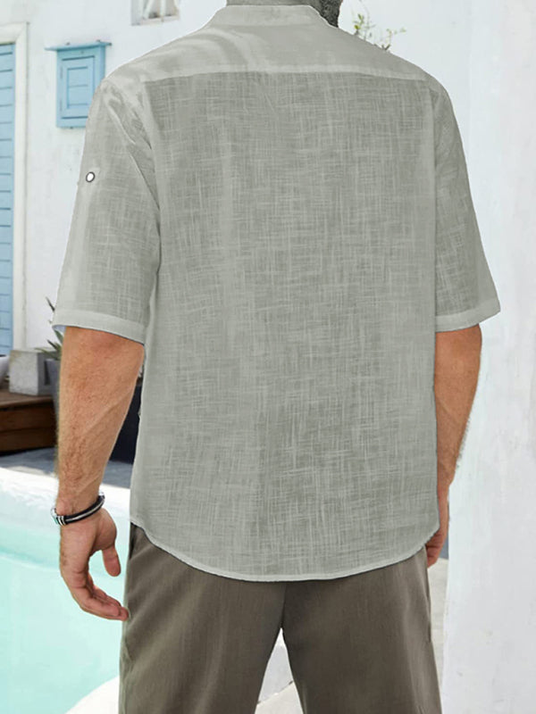 New Arrival Men's Comfortable Casual Linen Shirt With Long Sleeves