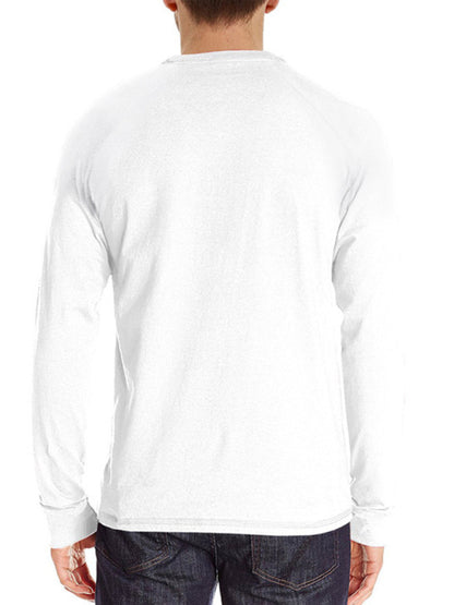 Men Casual Button Henley Long Sleeve