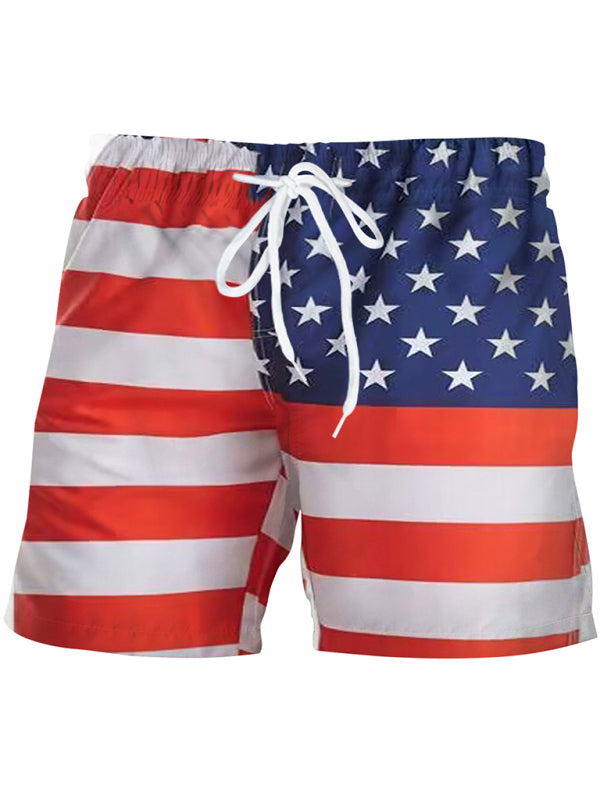 Men's National Flag Digital Printing Casual Sports Shorts