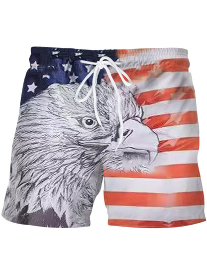 Men's National Flag Digital Printing Casual Sports Shorts