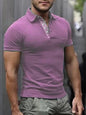 Men's Solid Color Lapel Short Sleeve POLO Shirt