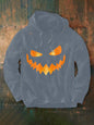 Halloween men's new pumpkin digital print hooded sweatshirt