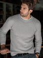 Men's round neck slim fit tops and sweaters