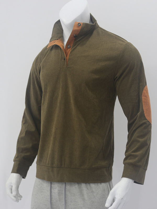 Men's Casual Outdoor Jacket Casual Stand Collar Long Sleeve Sweatshirt