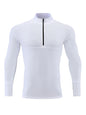 Men's long-sleeved quick-drying stand-up collar sports fitness top