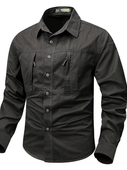 Workwear lapel casual shirt