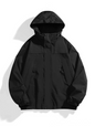 Unisex Couple Jacket with Removable Hood Waterproof Windproof Jacket