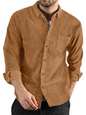 Long-sleeved shirt corduroy lapel button loose casual jacket