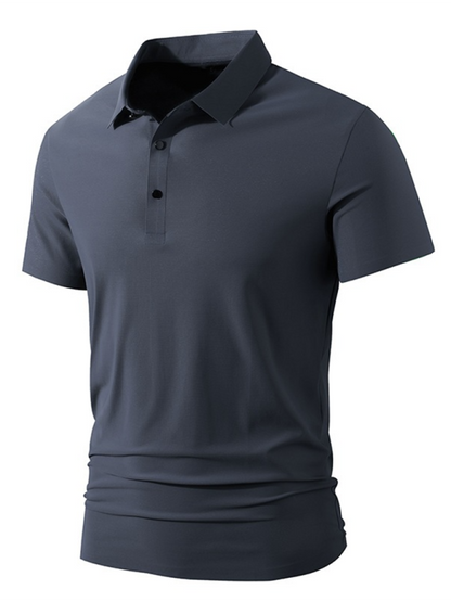 Men's high elastic non-marking ice silk lapel short-sleeved quick-drying polo shirt