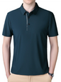 Men's short-sleeved ice silk high elastic non-marking polo shirt