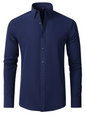 Men's non-iron wrinkle-resistant long-sleeve shirt