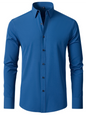 Men's non-iron wrinkle-resistant long-sleeve shirt