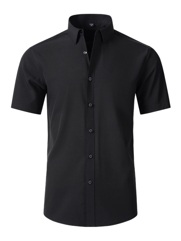 Men's non-iron wrinkle-resistant short-sleeved shirt