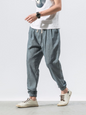 Men's Linen Pants Fashion Haren Pants Drawstring Pants