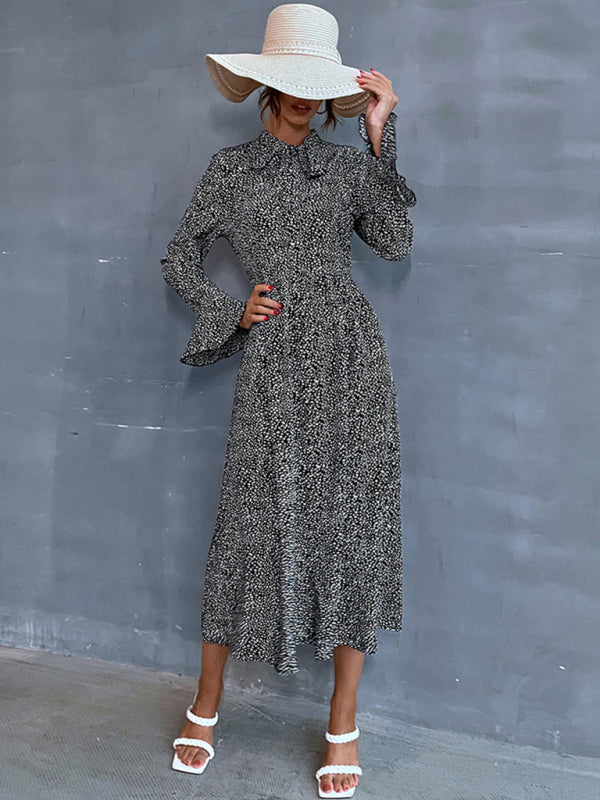 Women’s Floral Print Long Sleeve Maxi Dress