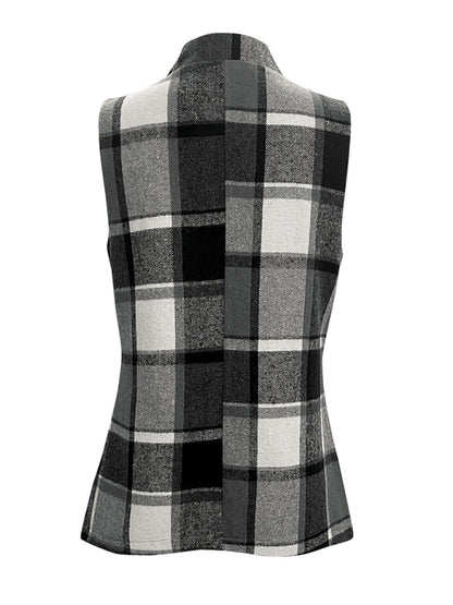 Ladies new loose plaid vest jacket