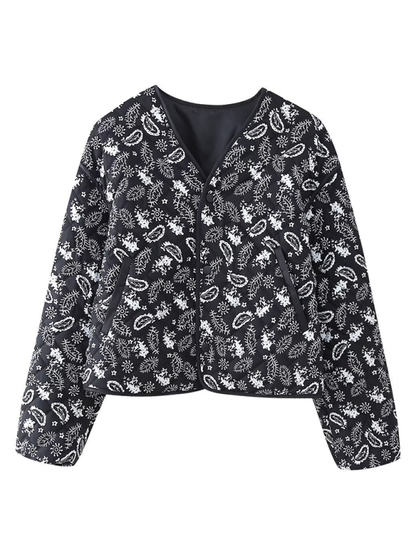 Street Fashion Casual Printed Cotton Jacket