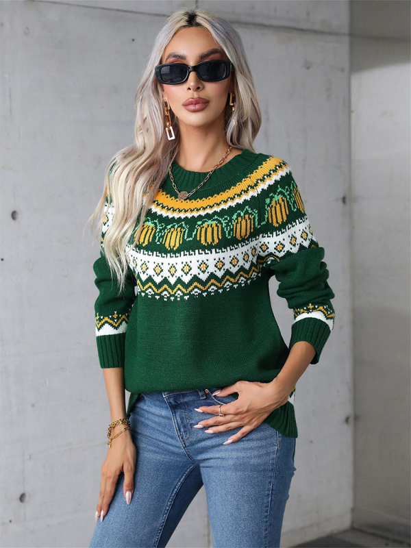 Halloween Sweater Crew Neck Holiday Sweater