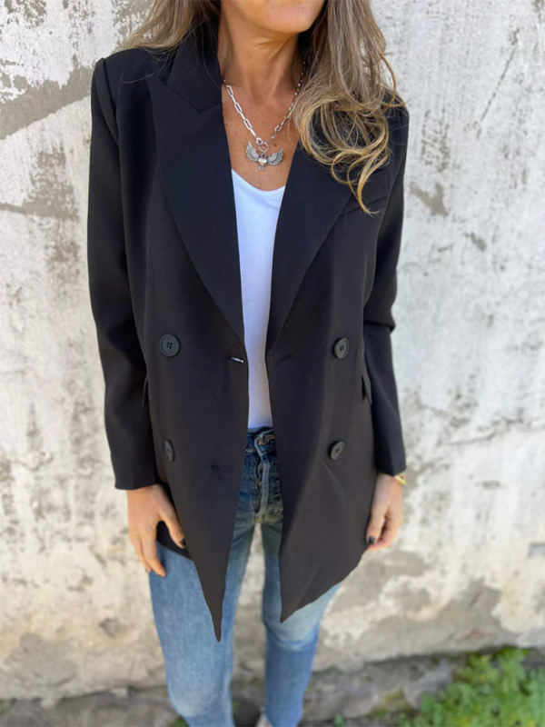 Solid Color Fashion Long Sleeve Blazer