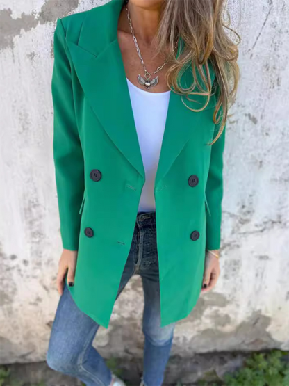 Solid Color Fashion Long Sleeve Blazer