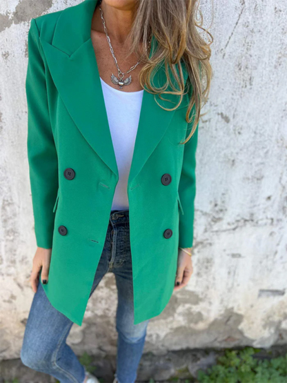 Solid Color Fashion Long Sleeve Blazer