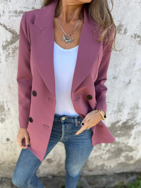 Solid Color Fashion Long Sleeve Blazer