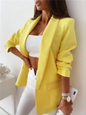 Women's New Solid Color Small Suit Long Sleeve Top