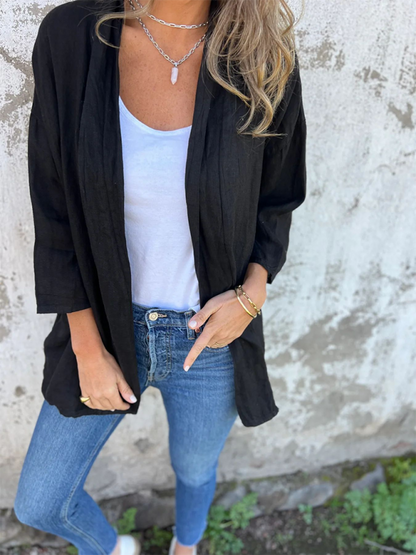 Women's Casual Loose Pocket Cardigan Jacket Top