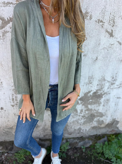 Women's Casual Loose Pocket Cardigan Jacket Top