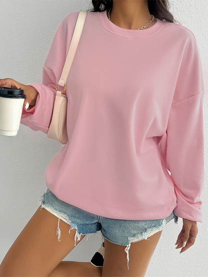 Letter Printed Casual Loose Long Sleeve Sweatshirt