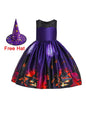 Halloween dressHalloween witch cosplay cosplay dress cartoon children's print dress